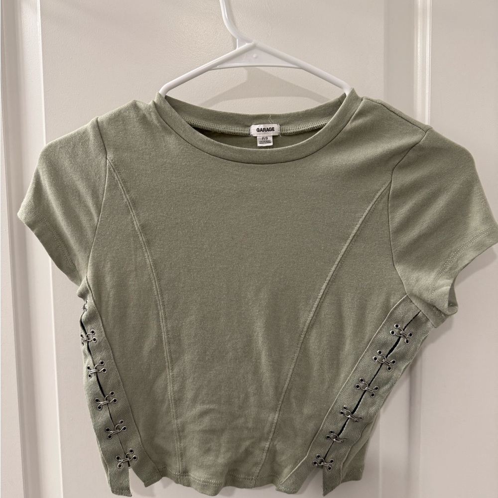 Garage crop top with cute detailing